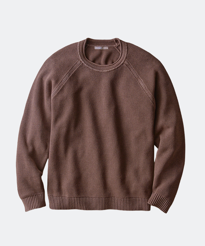 Garment Dye Roll Neck Sweater in Java