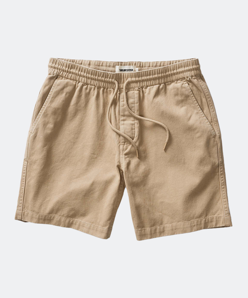 The Apres Short in Organic Khaki Foundation Twill