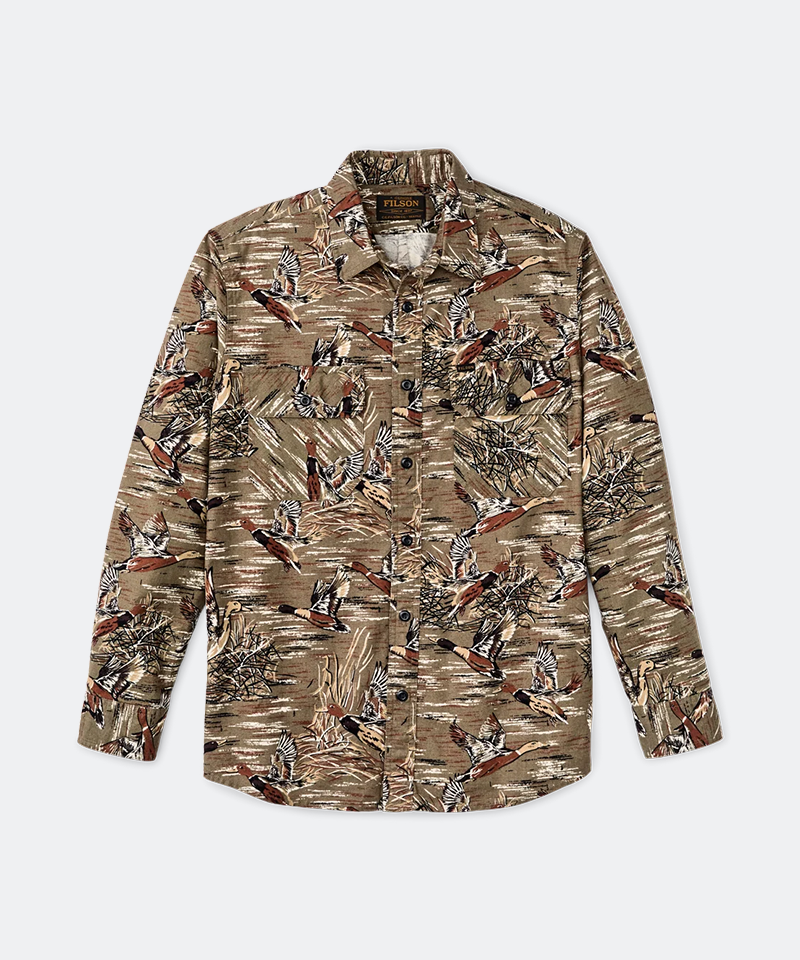 Field Flannel Shirt in Marsh Olive Print