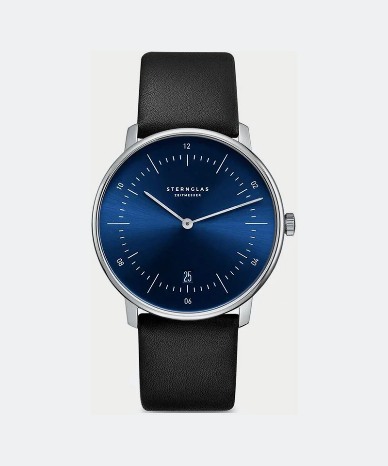 Naos 38mm Quartz - Deep Blue on Premium Black Strap