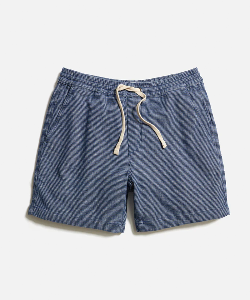 Saturday Beach Short in Navy Texture