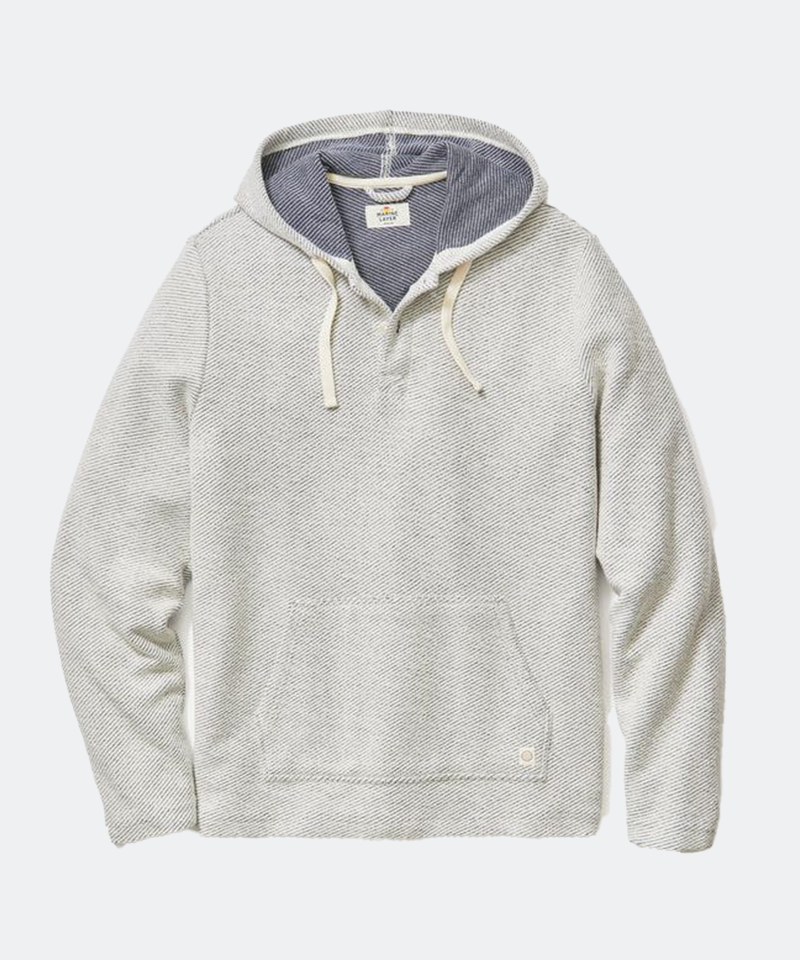 Portola Beach Hoodie in White/Navy