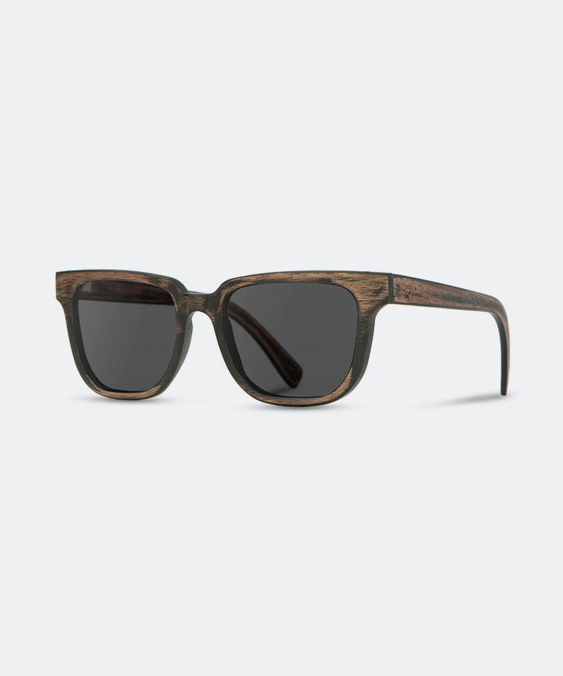 Prescott Wood Sunglasses in Distressed Dark Walnut
