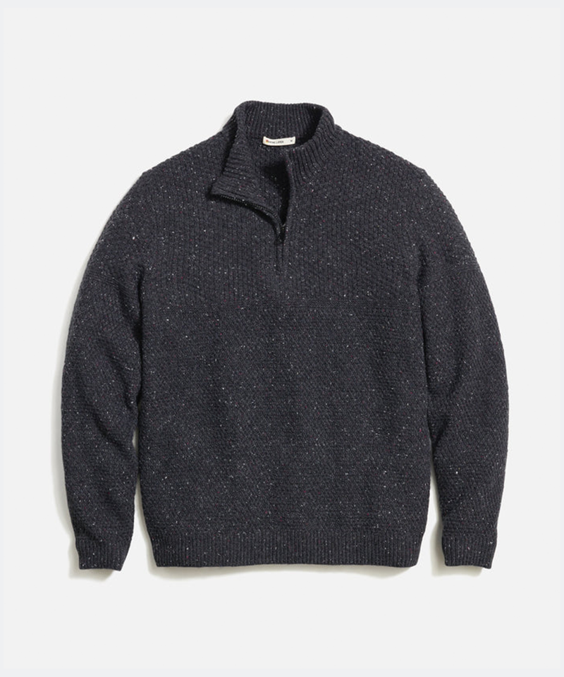 Phillip Sweater Quarter Zip in Blackwater