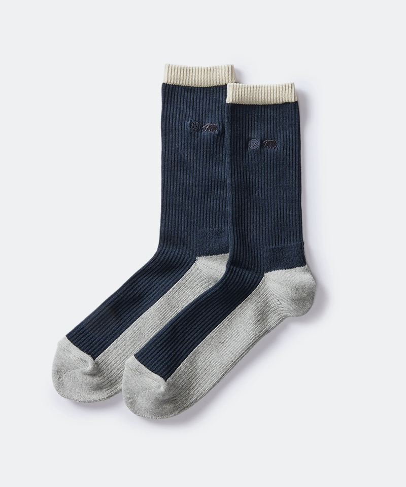 The Ribbed Sock in Navy