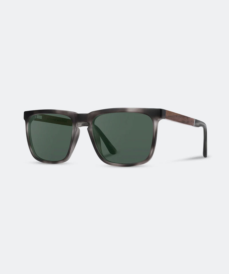 Ridge Camp Sunglasses in Matte Pearl Grey Walnut