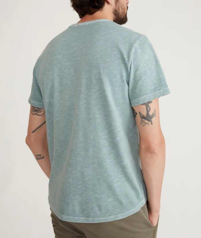 Short Sleeve Vintage Heavy Slub Pocket Tee in Slate