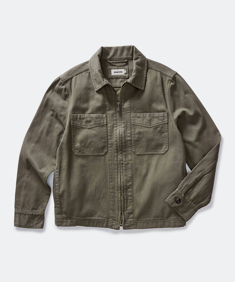 The Station Jacket in Fatigue Olive Broken Twill