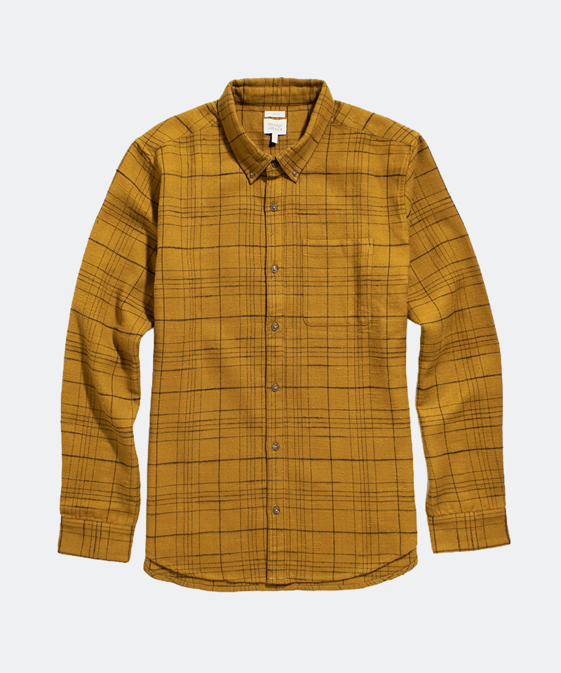 Sutton Slim Shirt in Golden Horizon Plaid