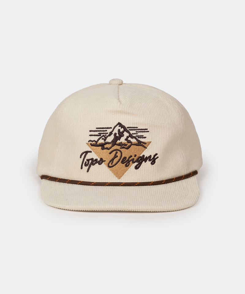 Corduroy Trucker Hat in Summit Bound Bone White