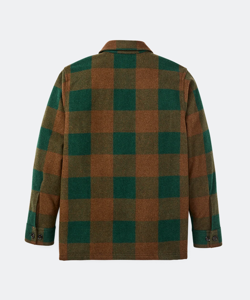 Wool Jac-Shirt in Bronze Green Plaid