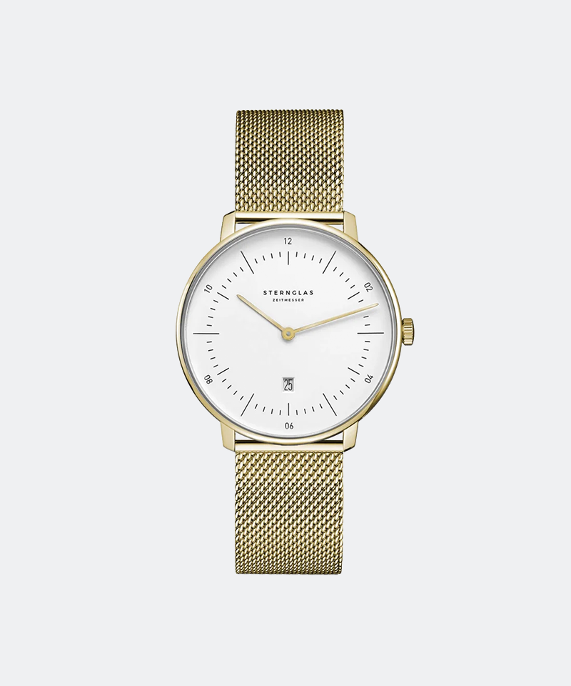 Naos XS Gold Quartz - White on Gold Milanaise Bracelet