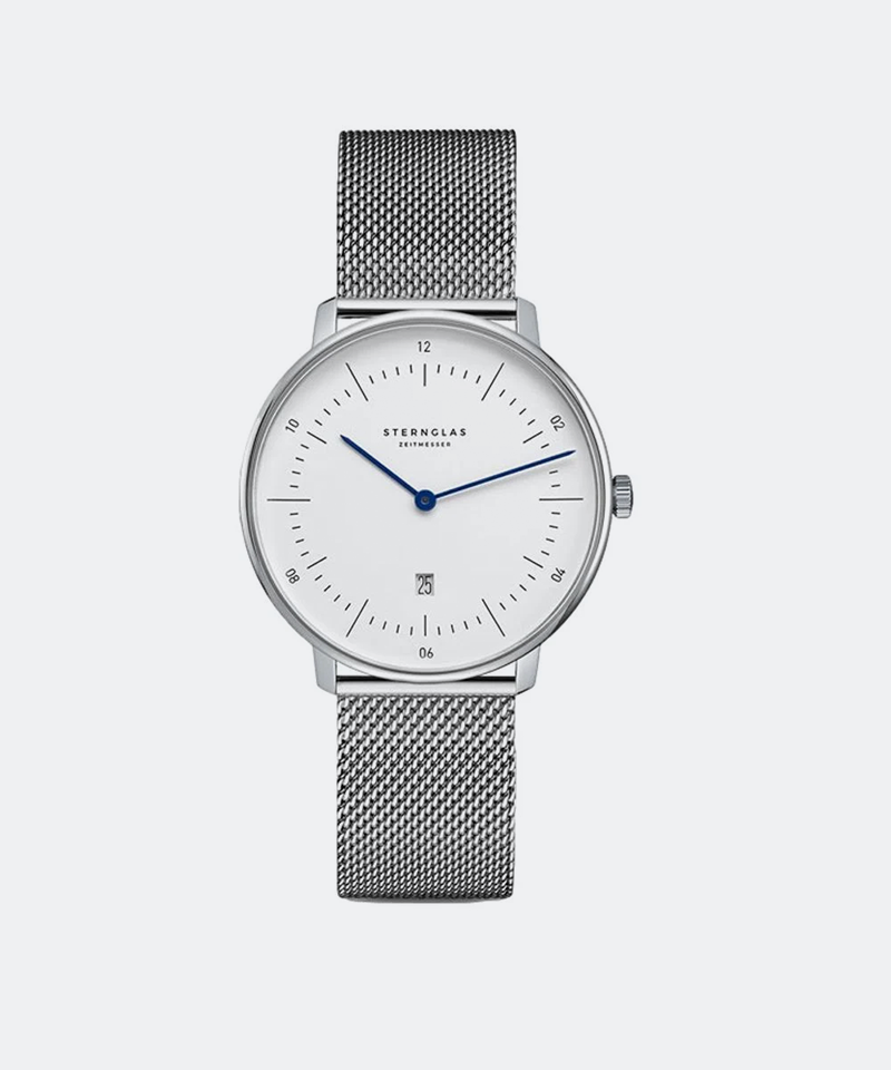 Naos XS Quartz - White on Steel Milanase Bracelet