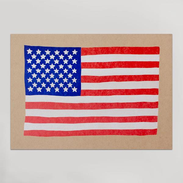 USA Flag Postcard