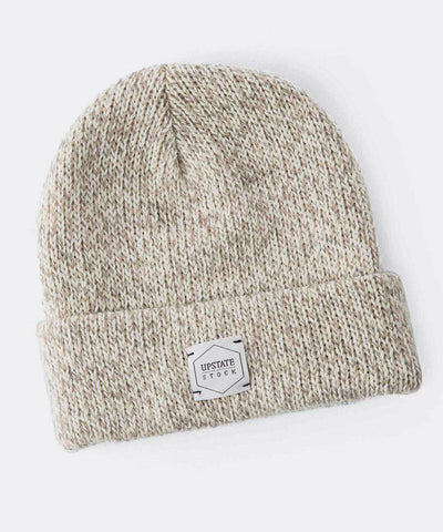 Melange Ragg Wool Beanie in Oatmeal