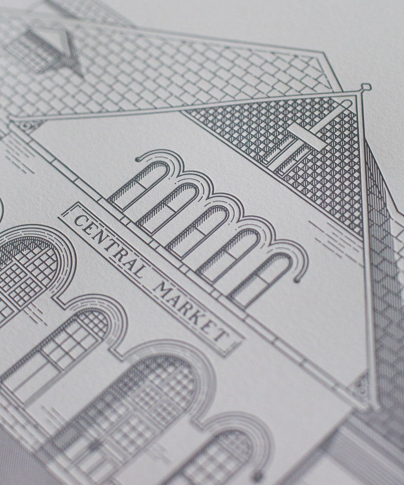 Central Market Letterpress Poster
