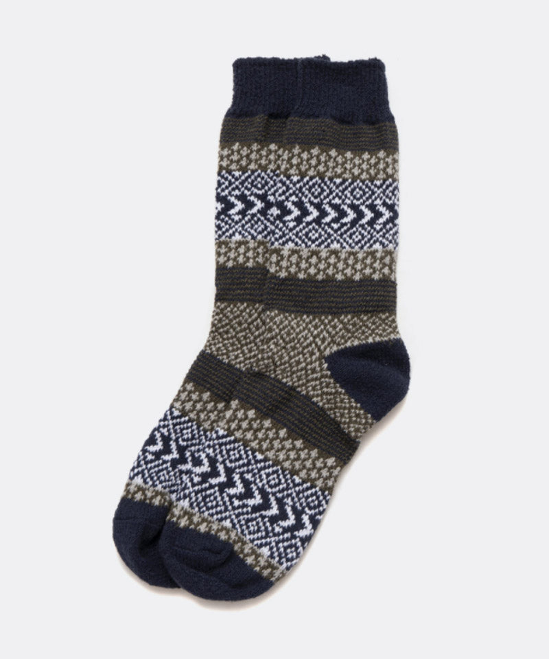 Cotton Fair Isle Socks