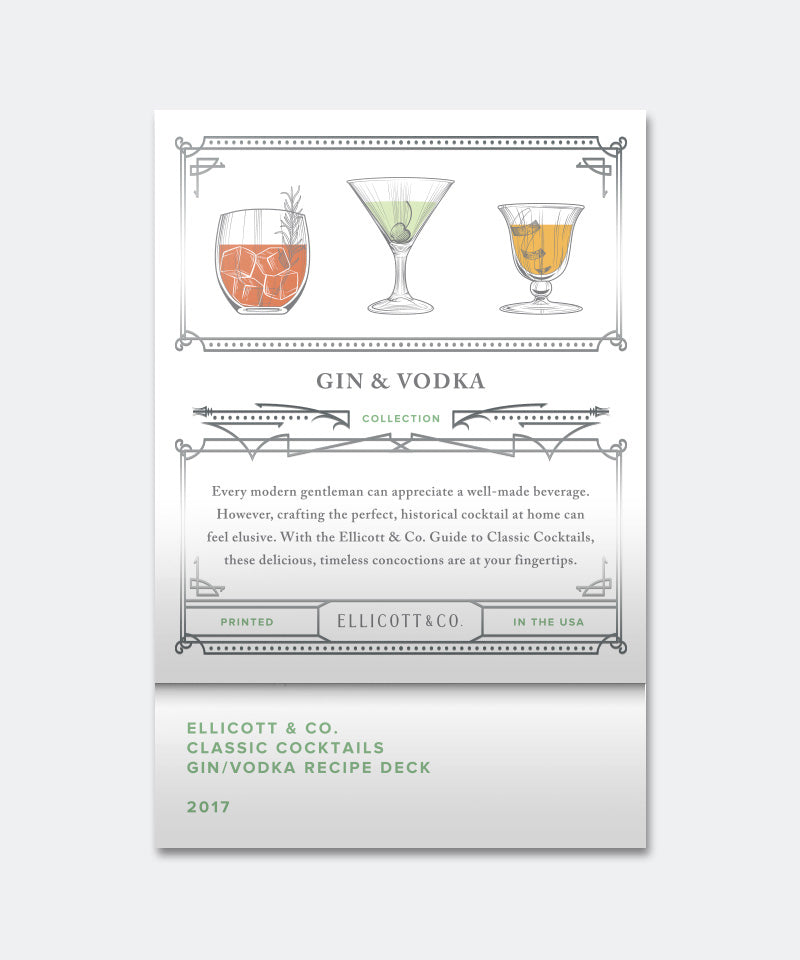 Classic Cocktails Gin & Vodka Recipe Cards