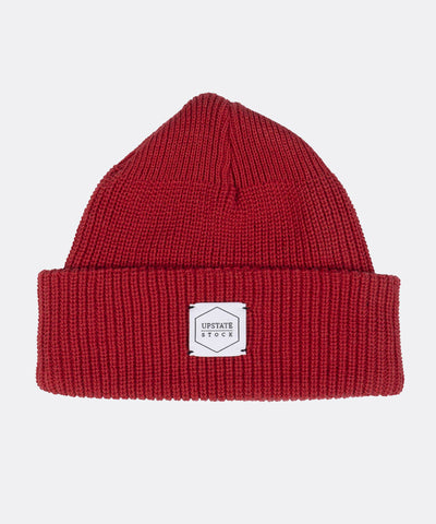 Upcycled Cotton Watchcap in Cherry