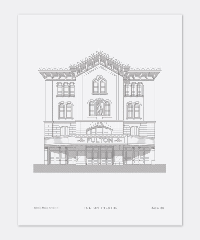 Fulton Theatre Letterpress Print