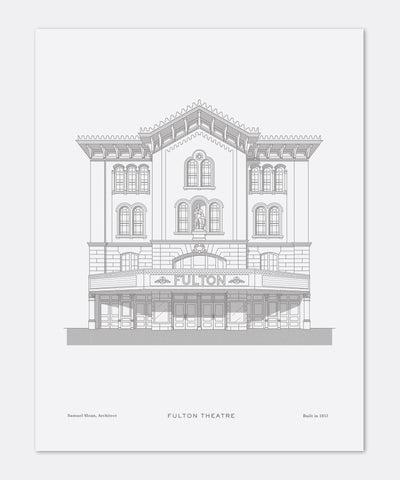 Fulton Theatre Letterpress Print