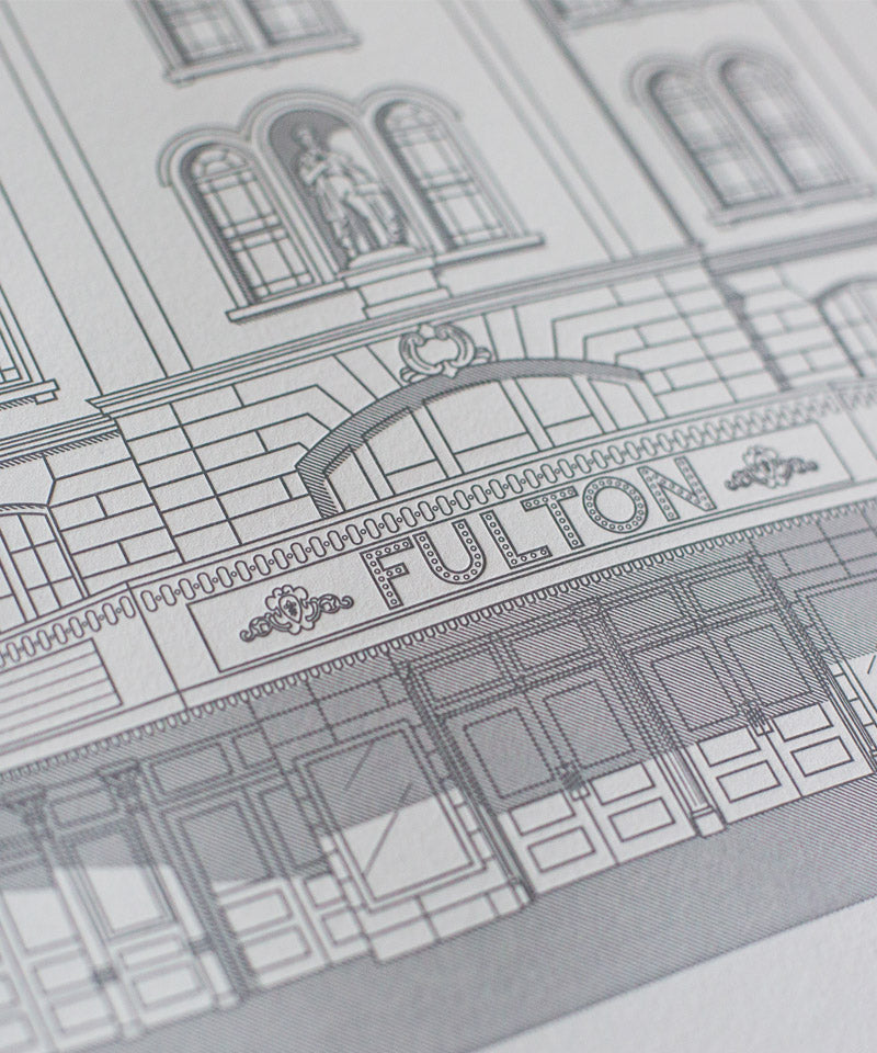 Fulton Theatre Letterpress Print