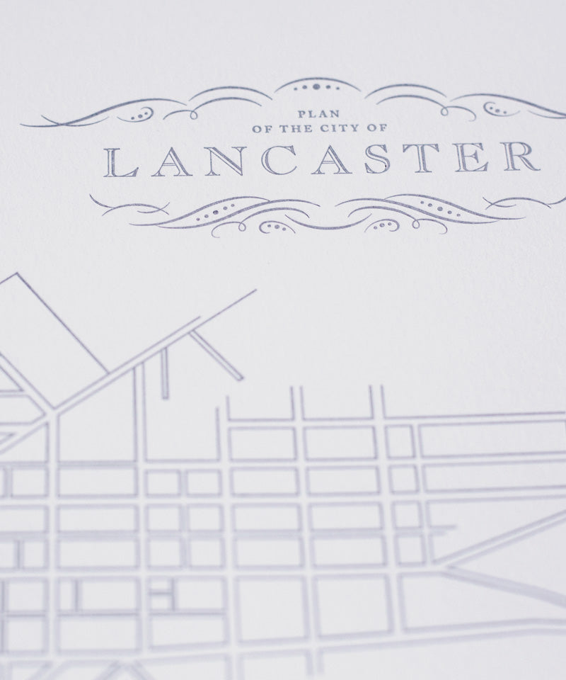 Lancaster City Map Poster