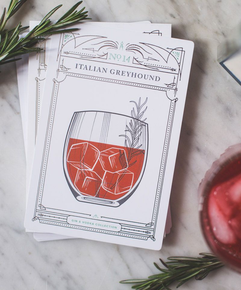 Classic Cocktails Gin & Vodka Recipe Cards