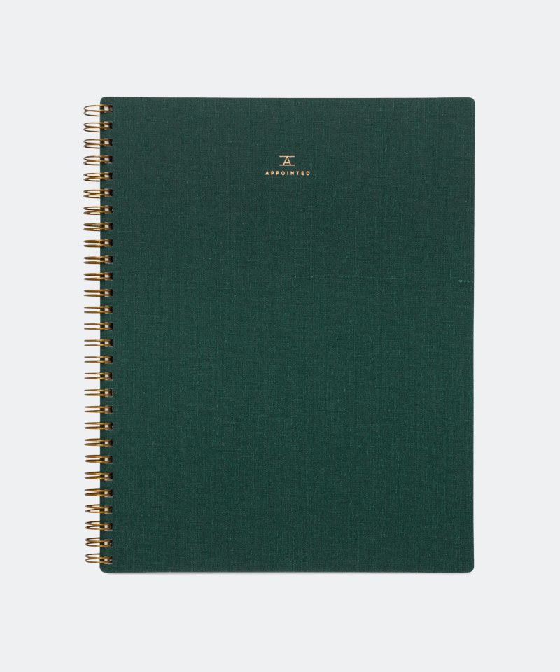 Notebook in Hunter Green