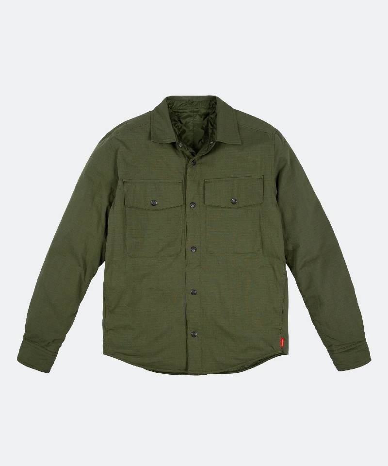 Insulated Shirt Jacket in Olive
