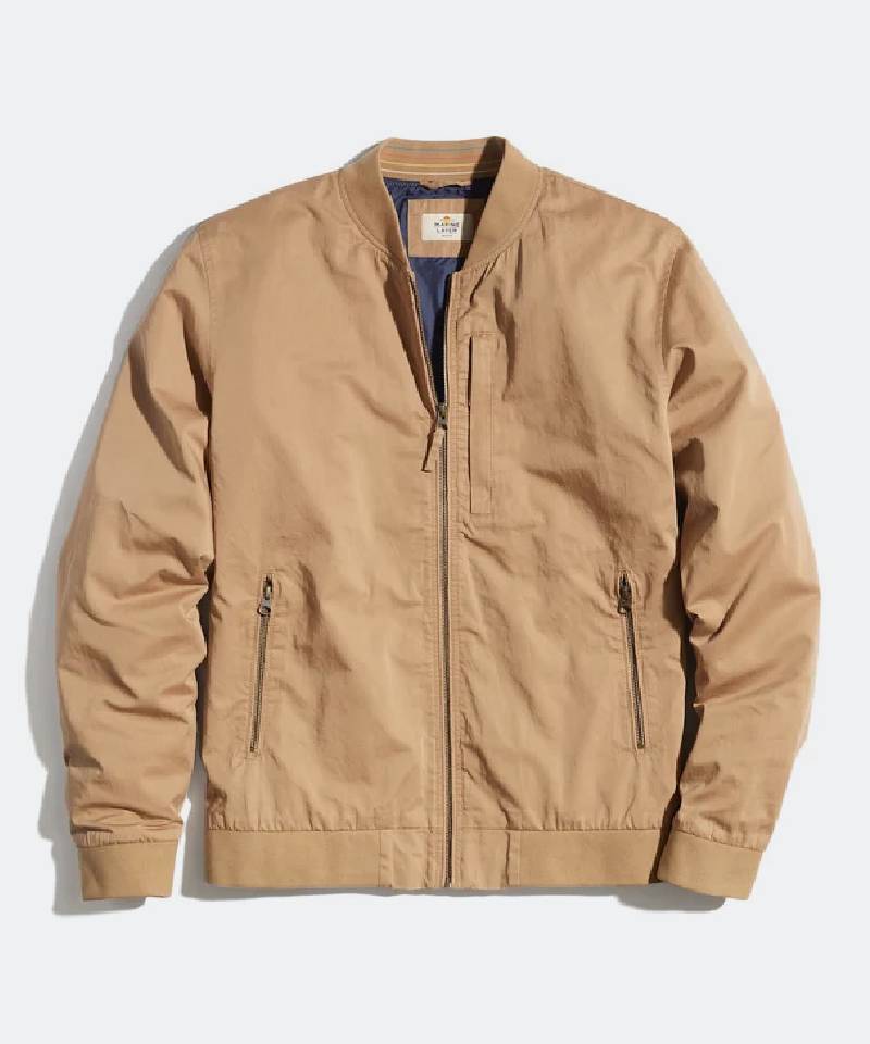 Rossland Dry Wax Bomber in Khaki