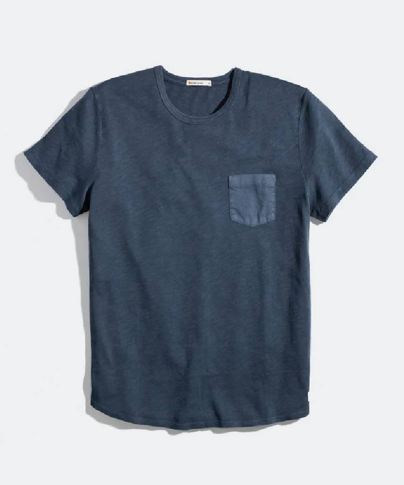 Heavy Slub Pocket Tee in India Ink