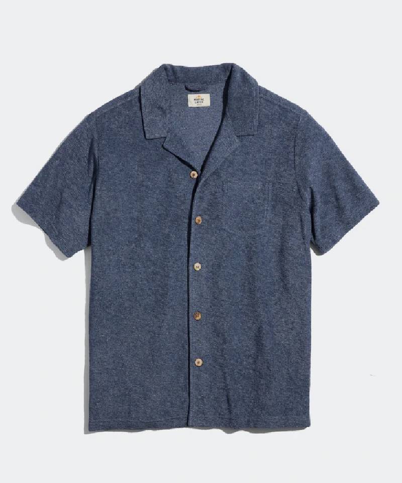 Terry Out Resort Shirt in Vintage Indigo