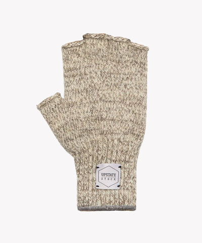 Melange Ragg Wool Fingerless Glove in Oatmeal