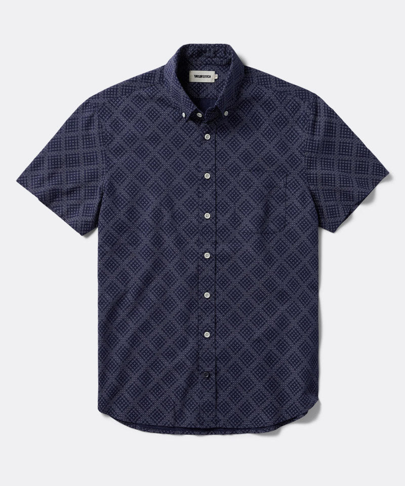 The Short Sleeve Jack in Navy Diamond