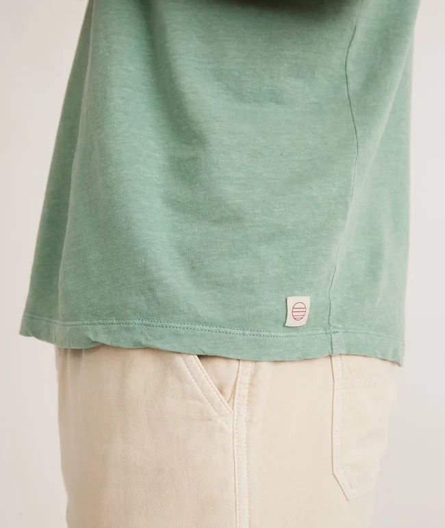 Short Sleeve Hemp Pocket Tee in Malchite