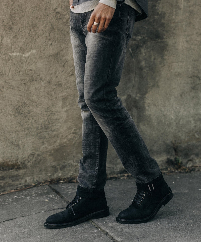 The Slim Jean in Black Wash Selvage