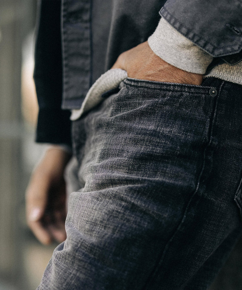 The Slim Jean in Black Wash Selvage