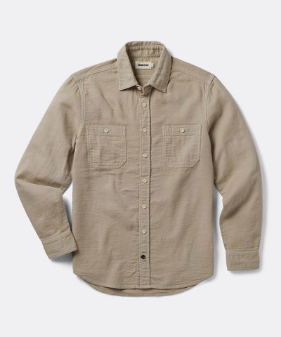 The Utility Shirt in Stone Double Cloth