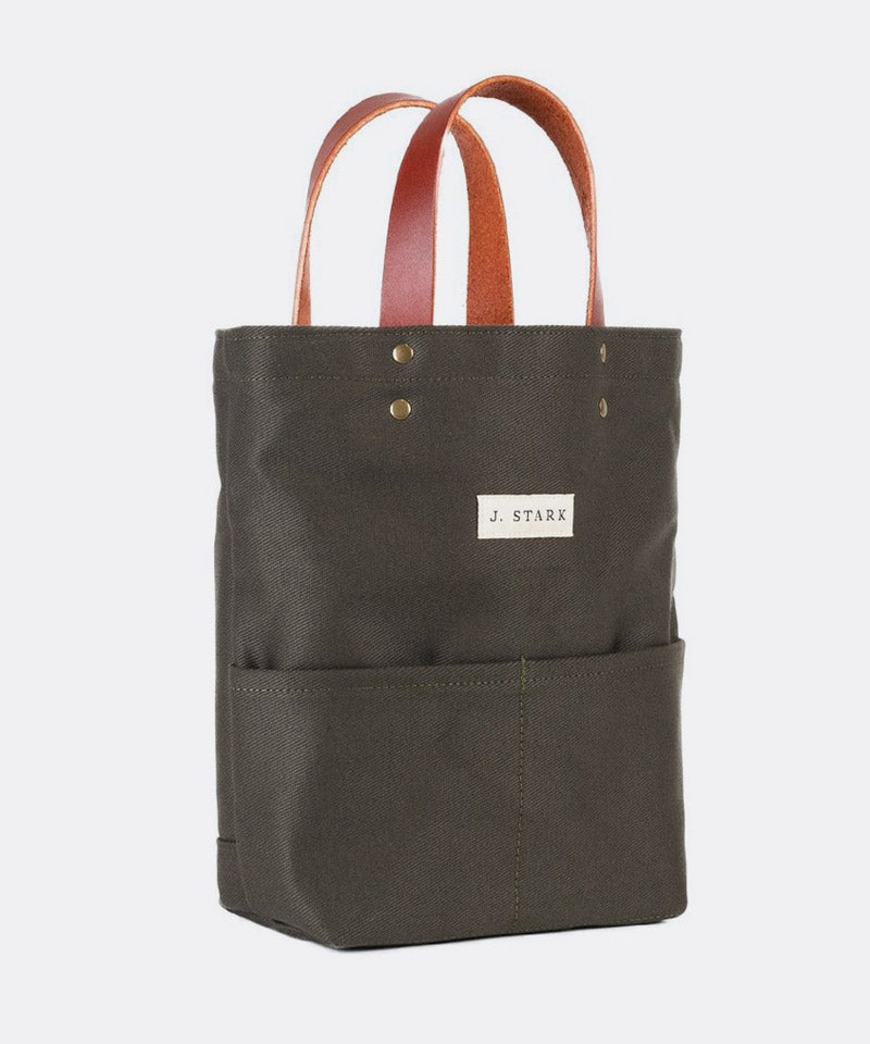 Tremont Wine Tote in Olive Twill