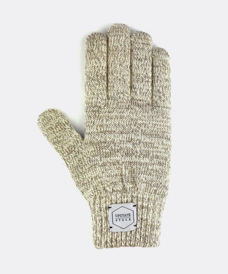 Melange Ragg Wool Glove in Oatmeal