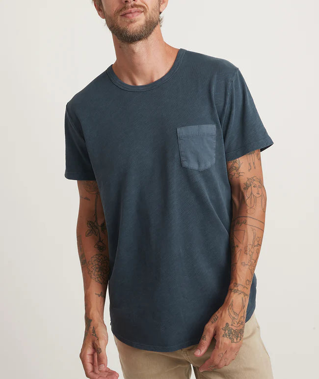 Heavy Slub Pocket Tee in India Ink