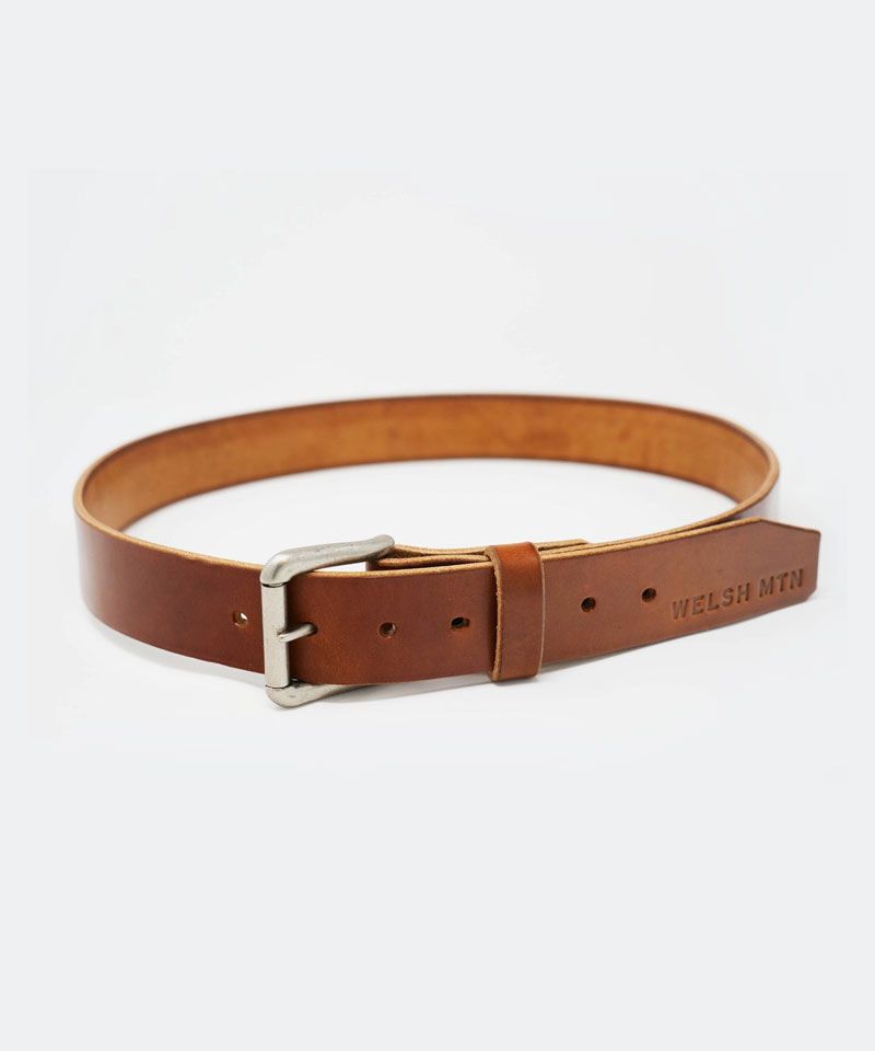Leather Single Tongue Belt in Brown